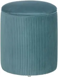 Hocker Daria aus Samt in Grün