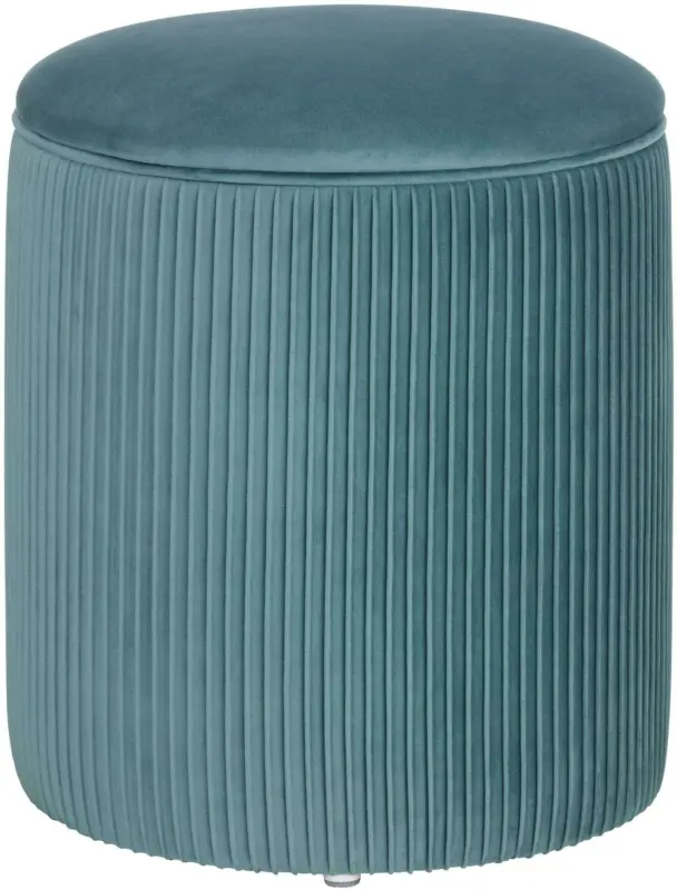 Hocker Daria aus Samt in Grün