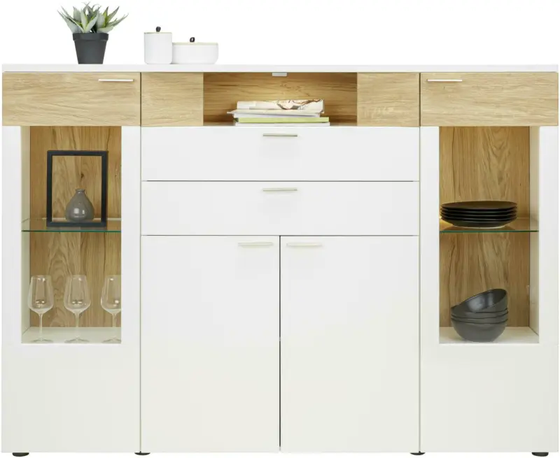 Highboard aus Eiche teilmassiv