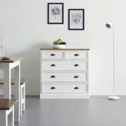 Kommode 'Alessandra' aus Kiefer, weiß