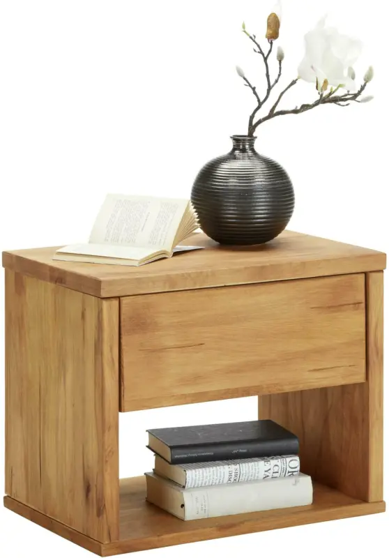 Nachtkästchen in Buchefarben aus Massiv Holz