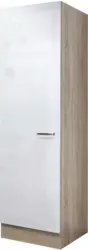 Geschirrschrank Weiß Hochglanz/Eiche
