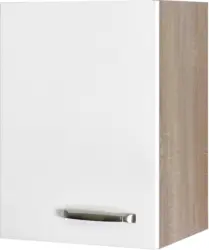 Küchenoberschrank Weiß Hochglanz/Eiche