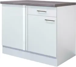 Eckunterschrank Weiß