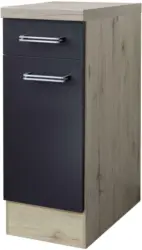 Küchenunterschrank Anthrazit/Eiche