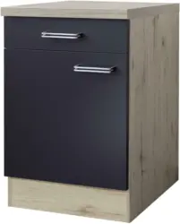 Küchenunterschrank Anthrazit/Eiche