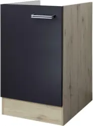 Spülenunterschrank Anthrazit/Eiche