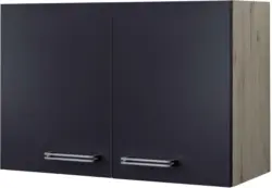 Küchenoberschrank Anthrazit/Eiche