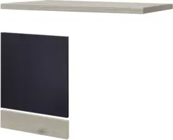 Geschirrspülerblende Anthrazit/Eiche