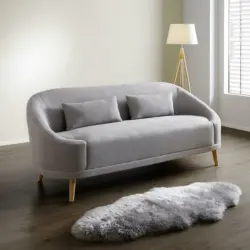 Sofa 'Jannike' inkl. Kissen, hellgrau