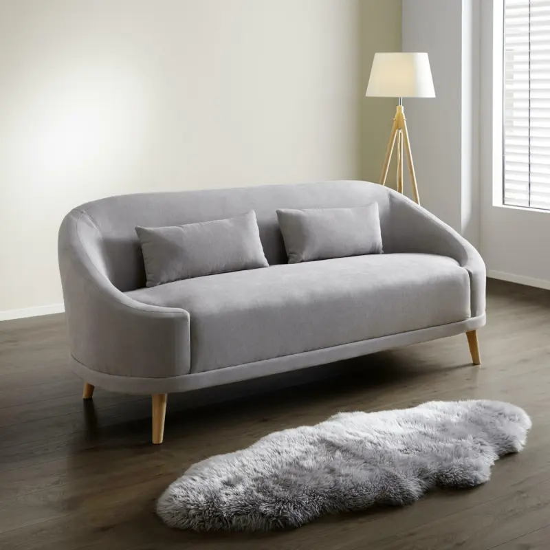 Sofa 'Jannike' inkl. Kissen, hellgrau