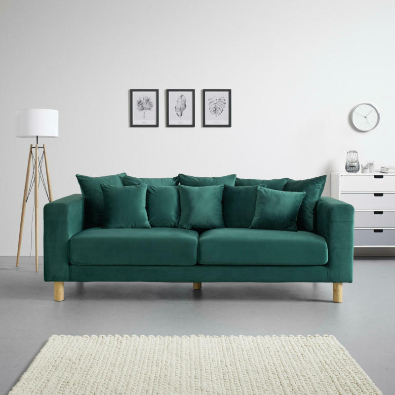 Sofa 'Leno' inkl. Kissen, grün
