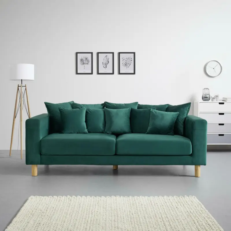 Sofa 'Leno' inkl. Kissen, grün
