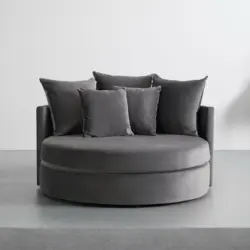 Sofa 'Elena', inkl. Kissen, grau
