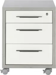 Rollcontainer in Weiß/Grau