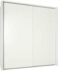 Schwebetürenschrank in Hochglanz Weiß