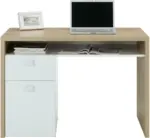 mömax Schreibtisch in Weiß/Eichefarben