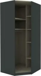 Eckschrank in Anthrazit