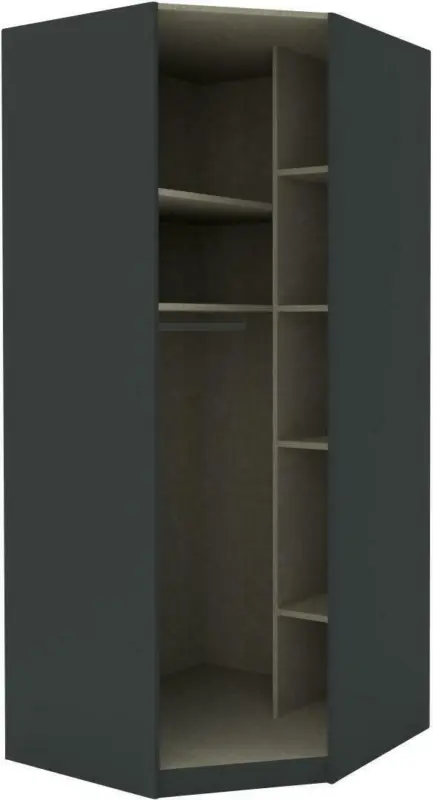 Eckschrank in Anthrazit