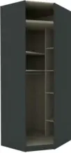 mömax Eckschrankkorpus in Anthrazit
