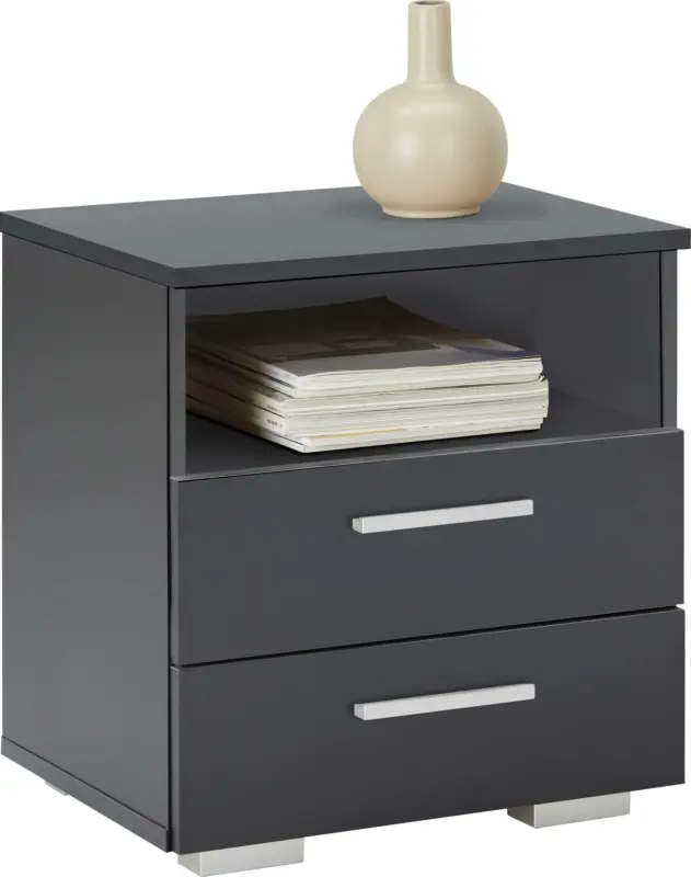 Nachtkästchen in Schwarz