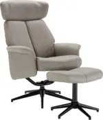 mömax Relaxsessel in Braun mit Hocker