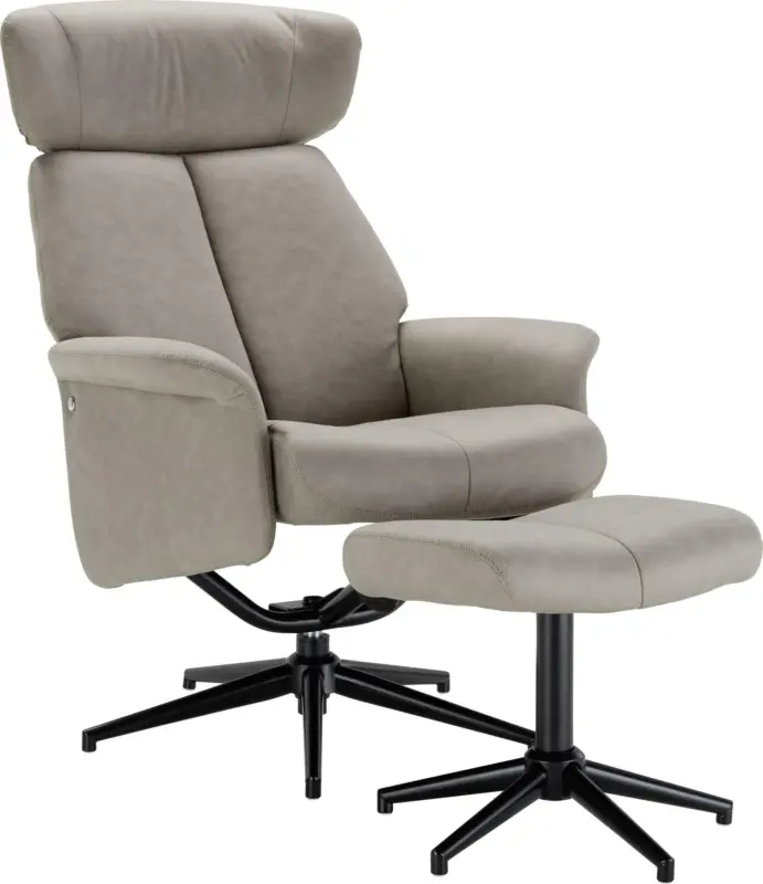 Relaxsessel in Braun mit Hocker