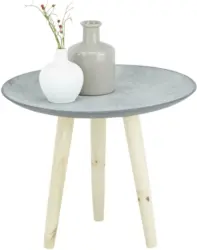 Beistelltisch in Grau/Naturfarben