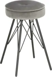 Hocker aus Samt in Grau