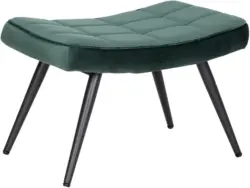 Hocker aus Samt in Grün