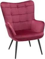 mömax Relaxsessel aus Samt in Rot