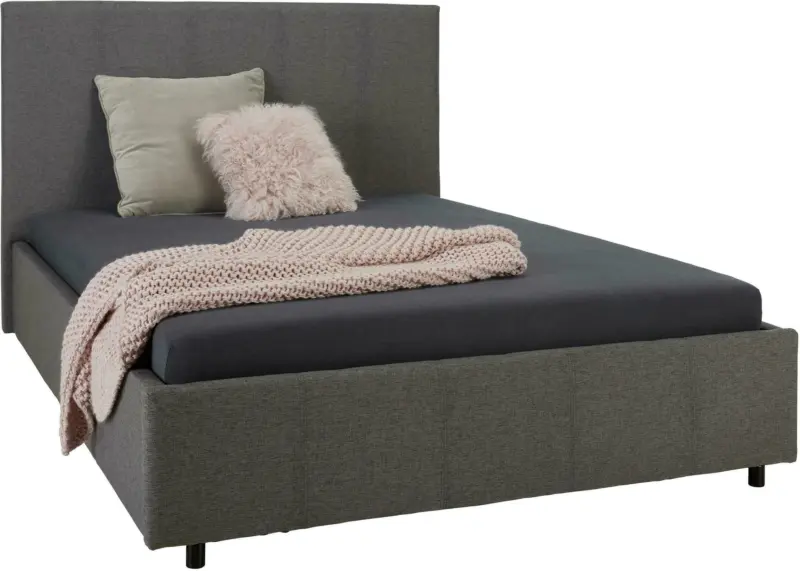Polsterbett in Dunkelgrau ca. 140x200cm