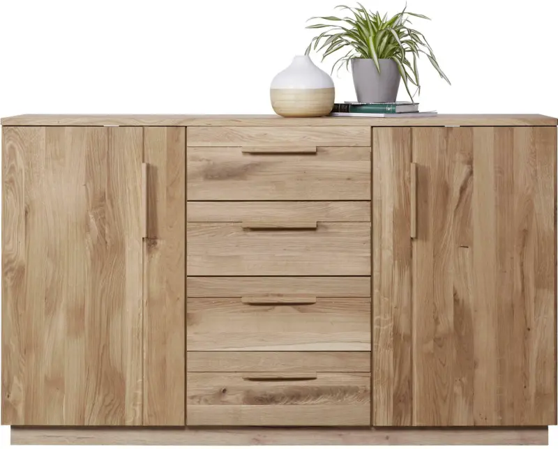 Kommode in Eichefarben teilmassiv