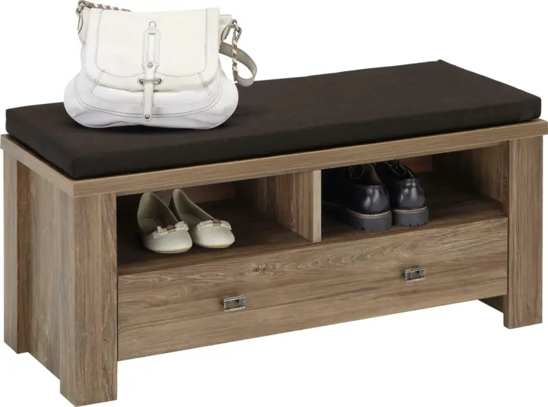 Garderobenbank in Akaziefarben