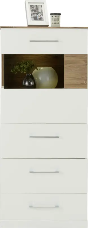 Kommode in Weiß Hochglanz