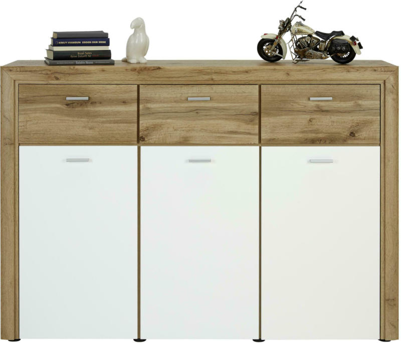 Sideboard in Weiß/Eichefarben