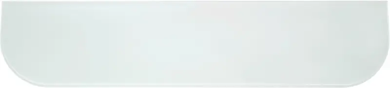 Wandregal Glas Gerundet Weiß