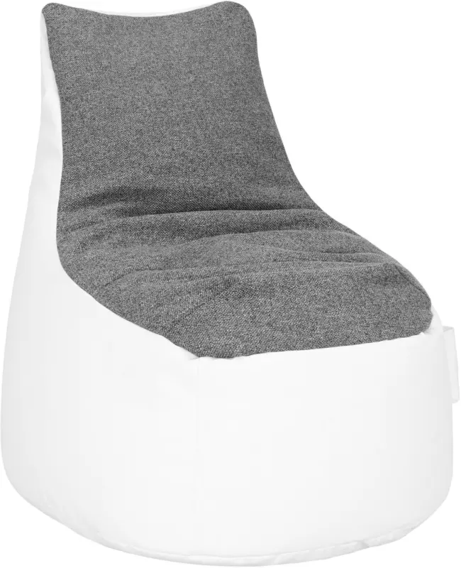 Sitzsack in Grau/Weiß