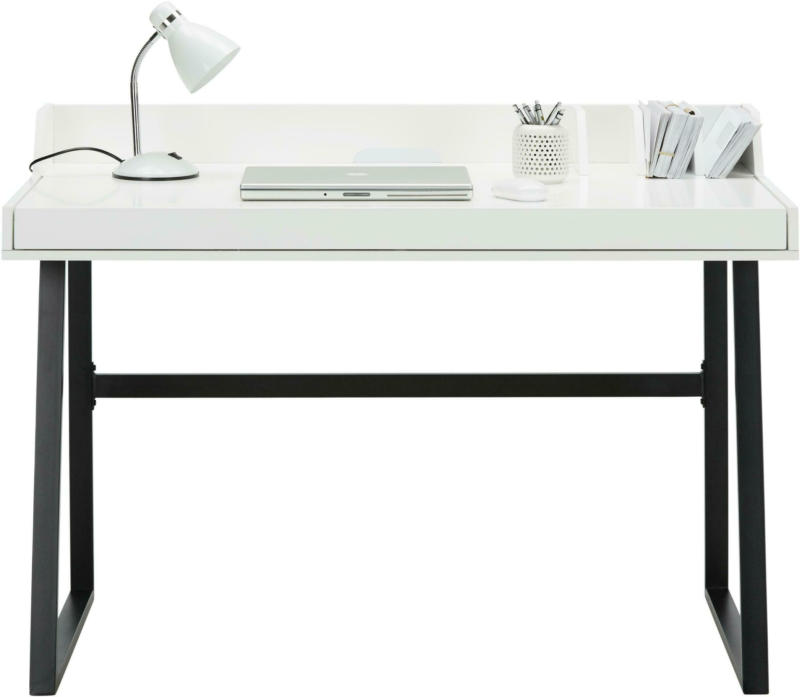 Schreibtisch in Weiß/Schwarz