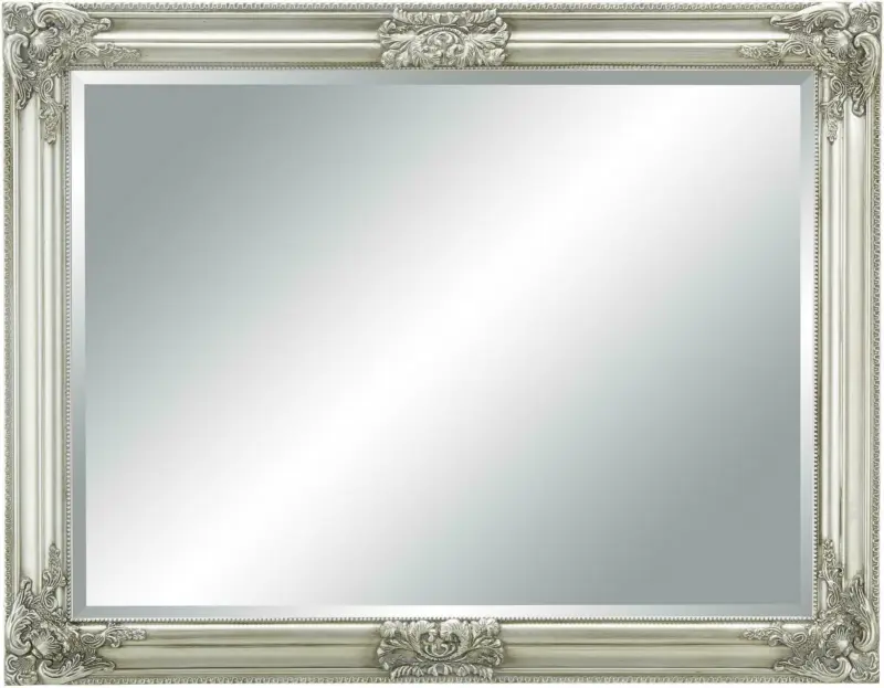 Wandspiegel in Silberfarben, ca. 70x90cm