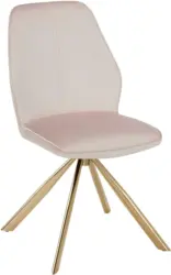 Stuhl aus Samt in Rosa