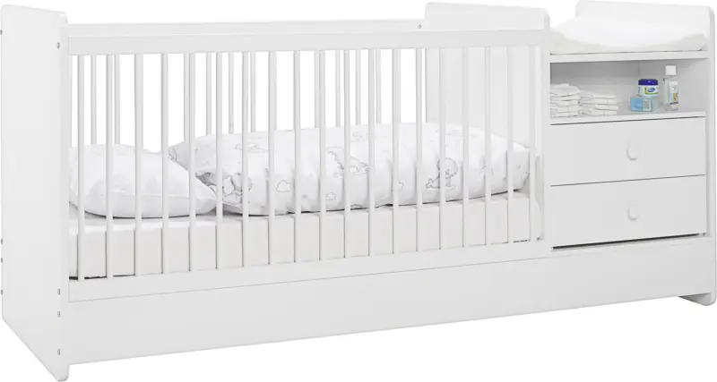 Gitterbett in Weiß ca. 70x140cm