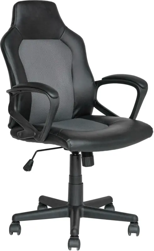 Chefsessel in Grau/Schwarz