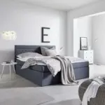 mömax Boxbett 'Rosa' inkl. Topper, ca180x200cm, anthrazit