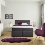mömax Dornbirn - Ihr Trendmöbelhaus in Dornbirn Boxbett 'Rosa' inkl. Topper, ca.140x200cm, grau