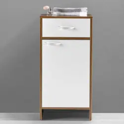 Unterschrank 'Milano', weiß/kieferfarben