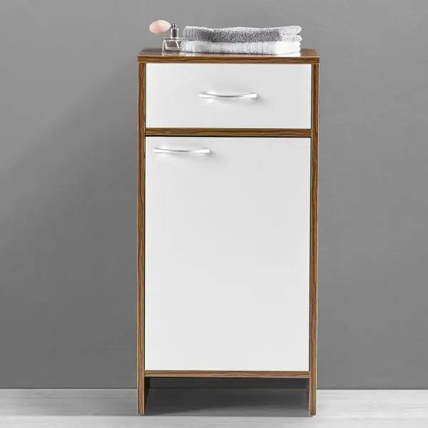 Unterschrank 'Milano', weiß/kieferfarben