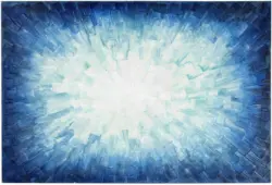 Bild Acryl in Blau/Weiß