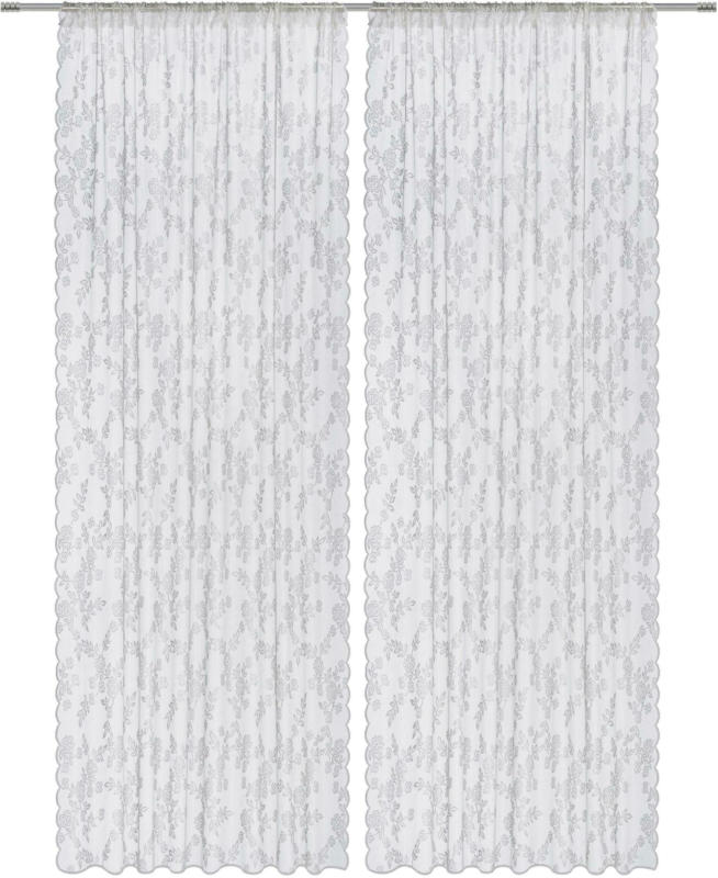 Fertigvorhang Babette in Weiß ca. 140x245cm