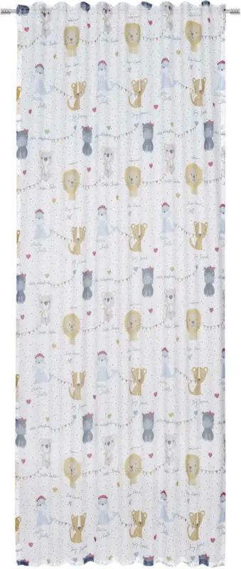 Fertigvorhang Zoobabys in Beige ca.135x245cm
